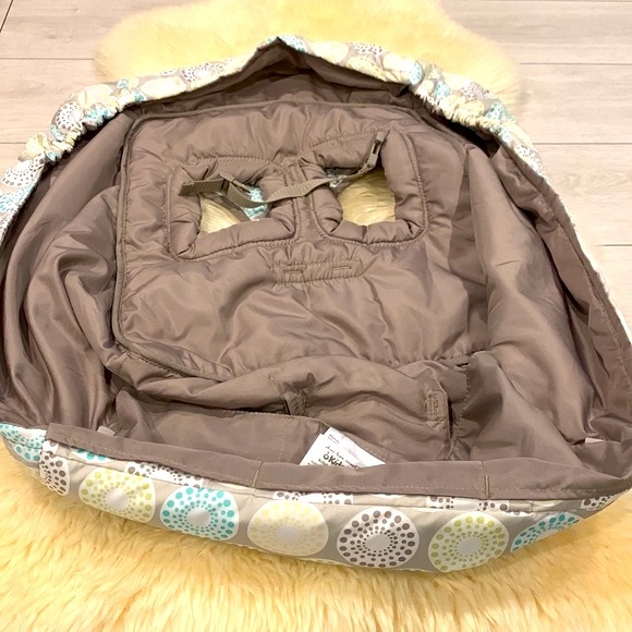 Comfort & Harmony Shopping Cart Cover In Colour Cream/Teal/Brown -NWOT - Picture 5 of 7